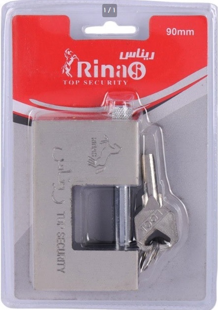 قفل کتابی ریناس Rinas 90mm کلید ناودانی